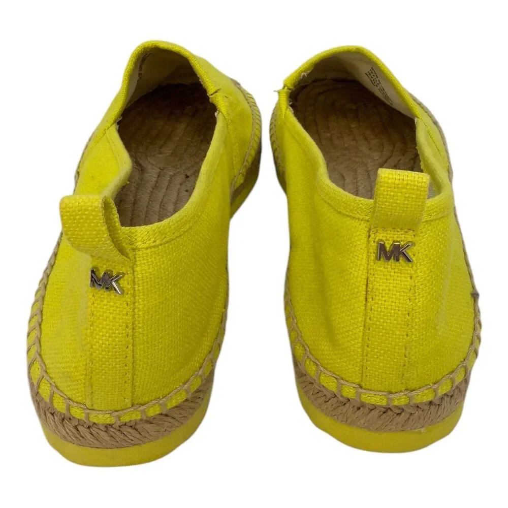 Michael Kors Lenny Espadrille Canvas Yellow Size 9
